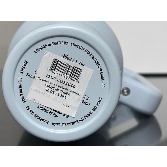 Stanley x‎ Starbucks LIMITED EDITION SPRING 2024 BABY BLUE 40oz Tumbler - Picture 4 of 5